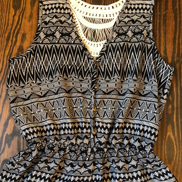 SOLD Blue Rain (Francesca’s) Romper, Size M - Picture 3 of 7